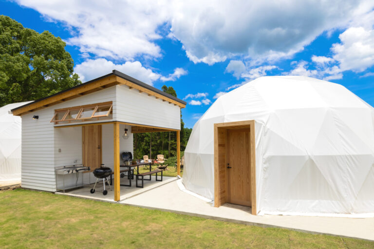 宮崎県　グランピング施設撮影