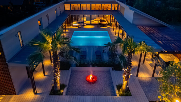 千葉県一宮町　宿泊施設ドローン夜間空撮